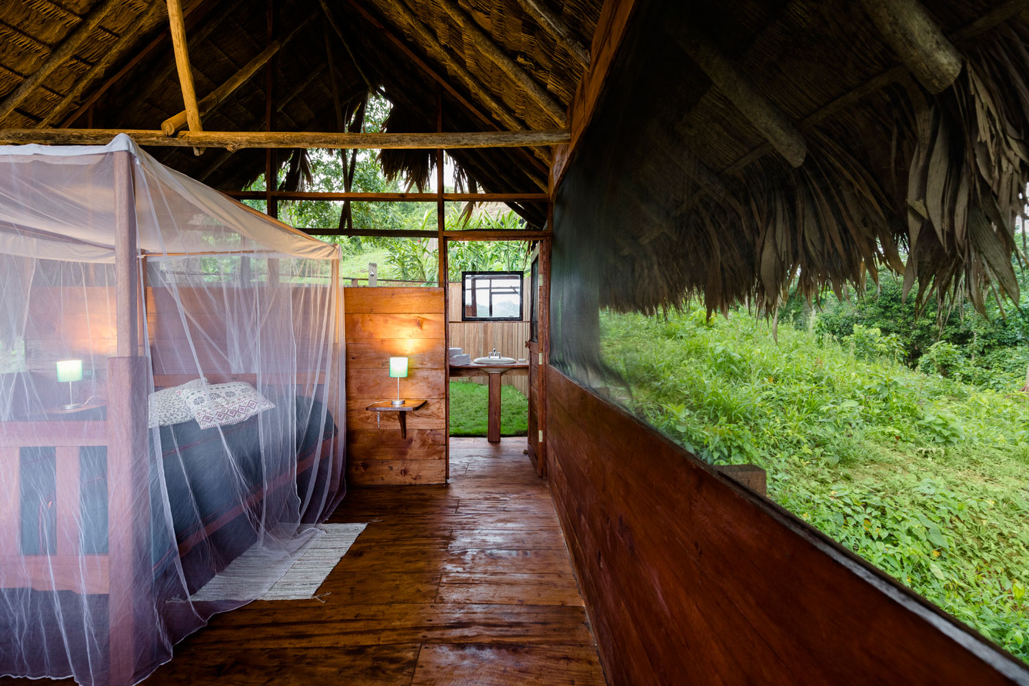 bathroom surrounded by nature