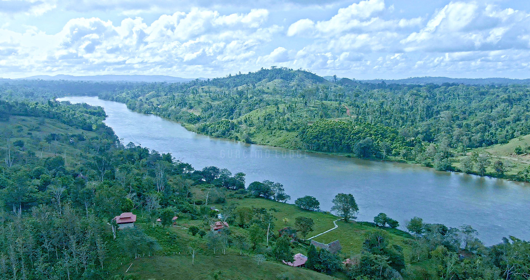 View of guacimo Lodge near the San Juan River