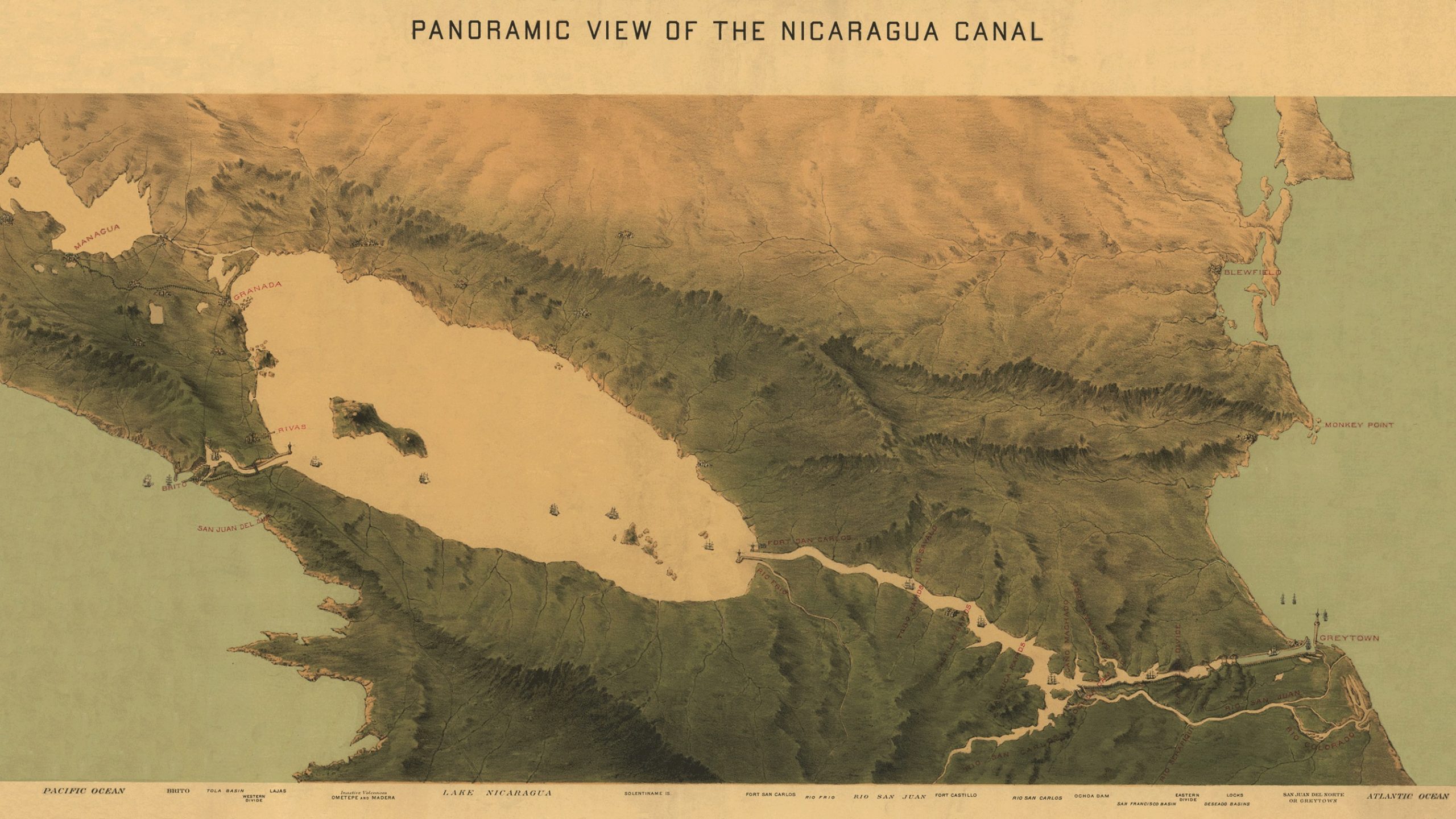 view of Nicaragua canal