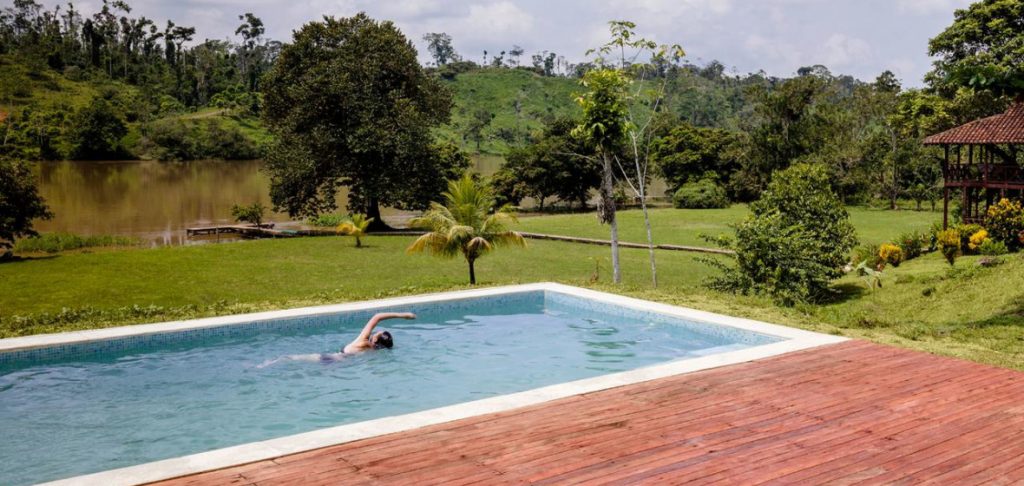 Swimming pool at an eco-lodge