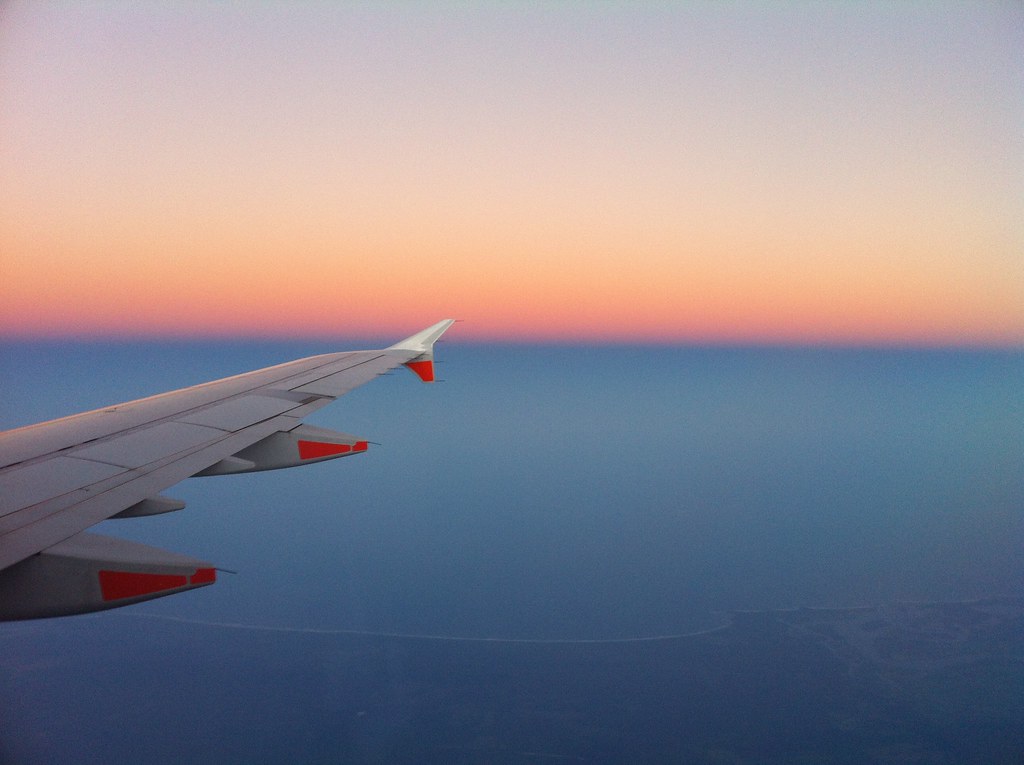 flying airplane